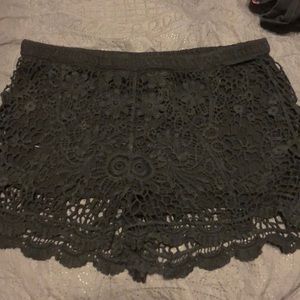 Black Lace Shorts